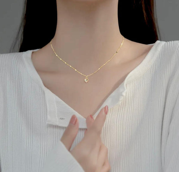 Luxury Bee Hearter Black Silver Sterling 925 Minimalist Necklace Golden Color - Luxury Bee