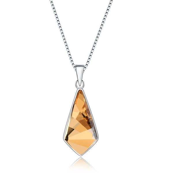 Luxury Bee Necklace Austi - Swarovski Crystal Pendant with Silver Sterling 925 Necklace - Orange-Valentine Gift for Her - Luxury Bee