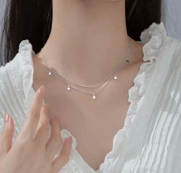 Minimalist Necklace by Luxury Bee® | Star Charm Silver Sterling 925 Minimalist Necklace